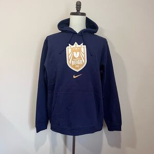 NWT Nike Seattle Reign FC Club Fleece Men's Pullover Hoodie XL Navy M31777